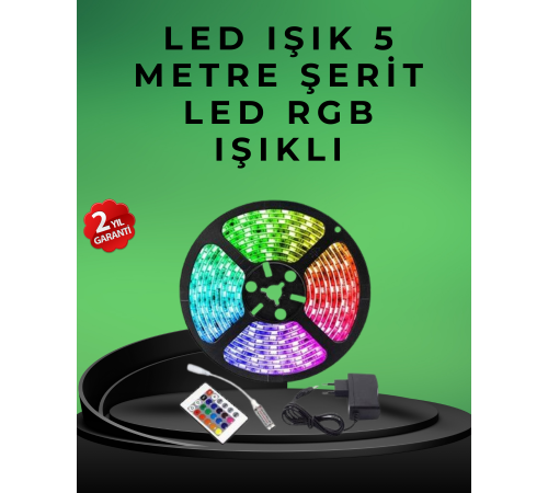 Pratik Kurulumlu 5 Metre Kumandalı Şerit LED