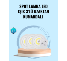 Ev Ofis Kamp İçin Uygun Uzaktan Kumandalı Yapışkanlı Kablosuz Led Spot Lambalar