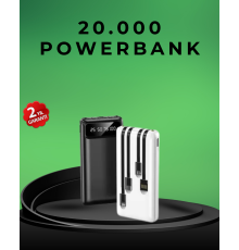Kamp ve Seyahat İçin 20.000mAh LED Işıklı Hızlı Şarj Powerbank