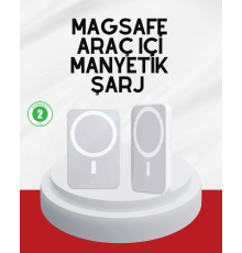 Şık Tasarımlı MagSafe Araç Telefon Tutucu Type-C Girişli