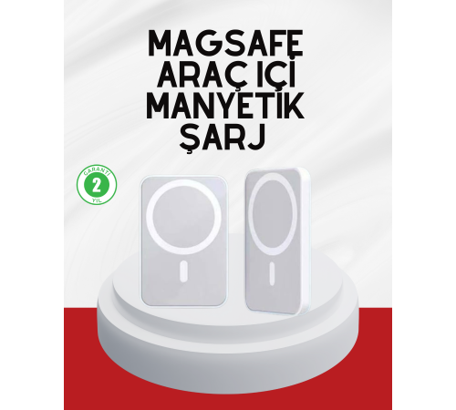 Şık Tasarımlı MagSafe Araç Telefon Tutucu Type-C Girişli