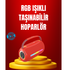 Suya Dayanıklı 20W RGB Hoparlör Bluetooth, USB, SD Kart ve AUX Girişli