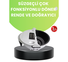 Ergonomik Sebze Rendeleyici ve Süzgeç Hazneli Dilimleyici