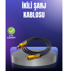 Evrensel Uyumluluklu Dayanıklı Metal Başlıklı Hızlı Şarj Kablosu