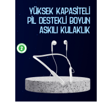 USB Şarjlı Uzun Ömürlü Boyun Askılı Bluetooth Kulaklık