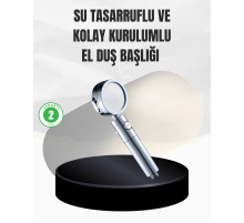 Kolay Montajlı 3 Modlu Yüksek Basınç Duş Başlığı