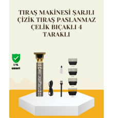 Şarjlı Titanyum Bıçaklı Saç ve Sakal Kesme Makinesi
