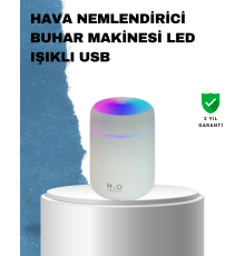 ABS Gövdeli 300ml USB Nemlendirici – Beyaz, Gri, Pembe Renk