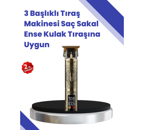 Kablosuz Saç Sakal Düzeltici – Çoklu Başlık ve Taraklı