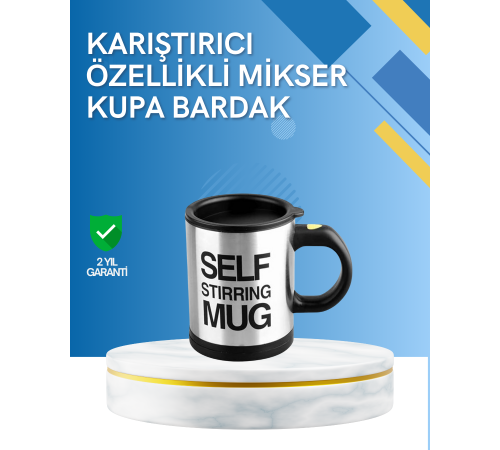 Çift Katmanlı Termos Özellikli Karıştırma Motorlu Kupa