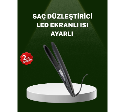 Isı Ayarlı 2025 Titanyum Kaplama Seramik Plakalı Saç Düzleştirici A Kalite Orijinal