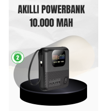 Çoklu Cihaz Destekli 10000 mAh Powerbank Akıllı Ekranlı Taşınabilir Şarj Aleti