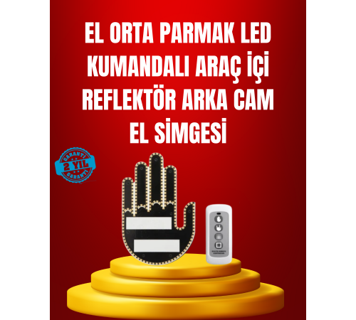 Suya Dayanıklı LED El Park Uyarı Cihazı Uzaktan Kumandalı 2025