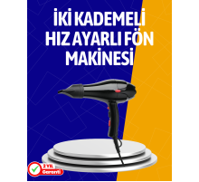 2200W Güçlü Motorlu Ergonomik Fön Makinesi