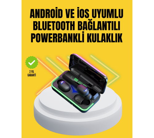 E10 Powerbanklı Bluetooth Kulaklık Oyun Modu ve Şık Tasarım