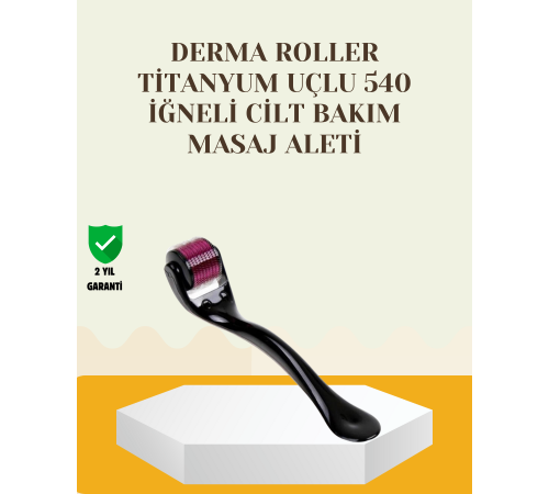 Titanyum Dermaroller 540 İğne Cilt Onarım ve Kolajen Üretim Desteği
