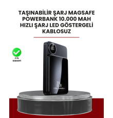 Gerçek Zamanlı Güç Göstergeli Manyetik USB-C Taşınabilir Powerbank