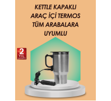 Araç İçi Isıtıcı Termos Bardak Paslanmaz Çelik