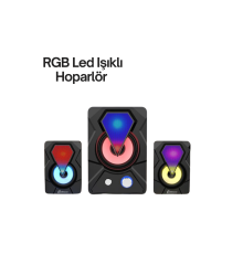 Renkli LED Işıklı Hoparlör