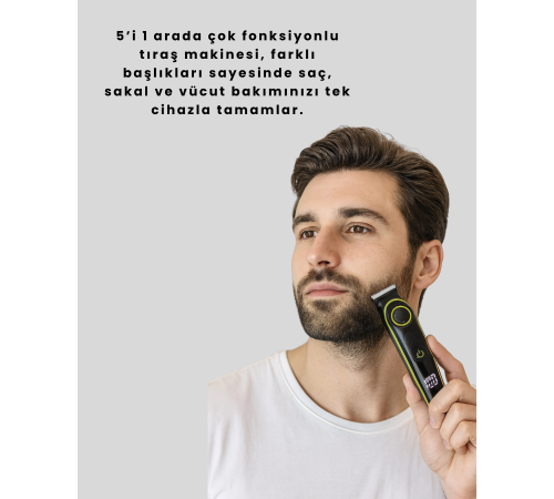 5-in-1 Saç ve Sakal Şekillendirici Erkek Bakım Seti