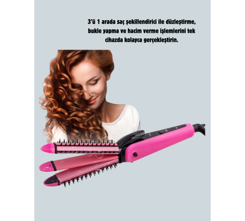 Hızlı Isınan Saç Maşası ve Düzleştirici | Çift Fonksiyonlu
