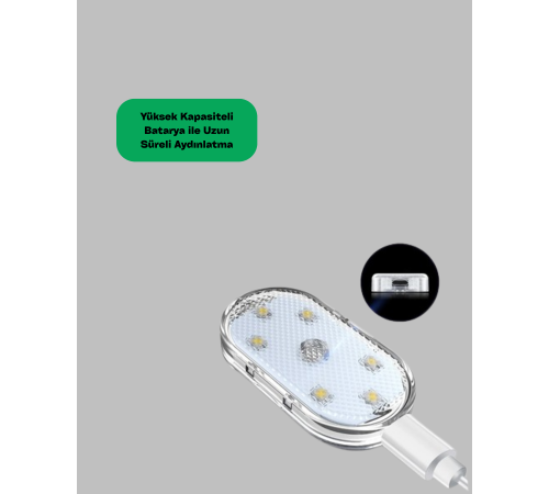 USB Şarjlı Kablosuz Manyetik Montajlı Mini LED Işık