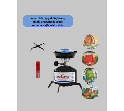 Piknik ve Doğa Yürüyüşü İçin Taşınabilir Kamp Ocağı
