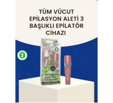 3 Başlıklı Kadın Yüz ve Vücut Tüy Temizleme Makinesi