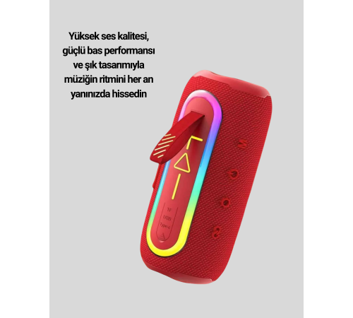 Renkli LED Işıklı Kablosuz Hoparlör IP67 Sertifikalı Renkli LED Işıklı Kablosuz Hoparlör IP67 Sertifikalı