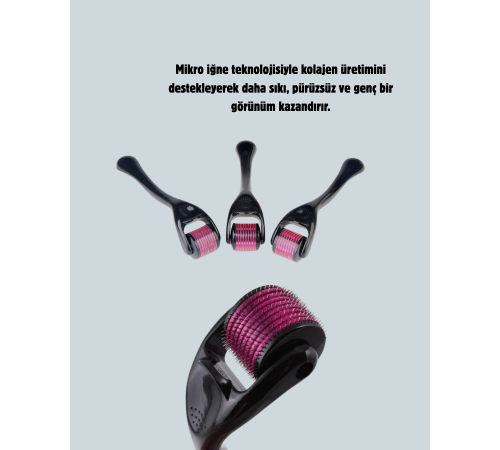 Titanyum Dermaroller 540 İğne Cilt Onarım ve Kolajen Üretim Desteği