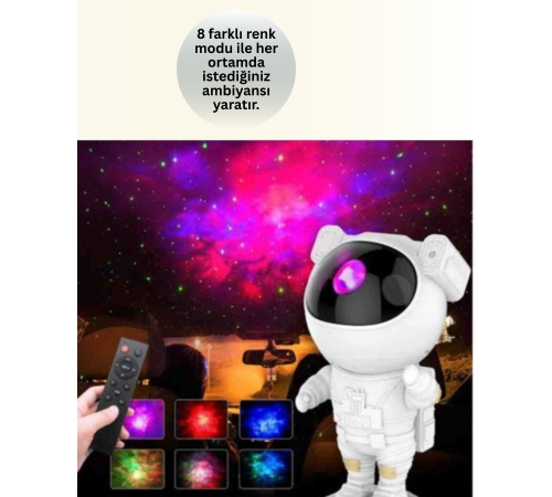 Dekoratif ve Fonksiyonel Astronot Projeksiyon Aydınlatma