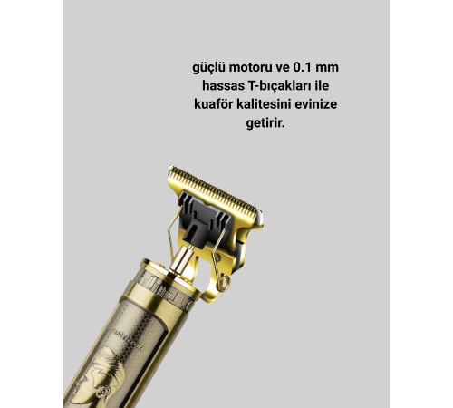 LCD Ekranlı Şarjlı Tıraş Makinesi Erkek Saç Sakal Kesme