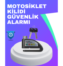 Su Geçirmez Alarm Disk Kilidi Motosiklet Scooter Bisiklet Güvenlik
