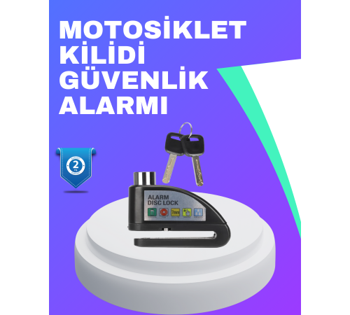 Su Geçirmez Alarm Disk Kilidi Motosiklet Scooter Bisiklet Güvenlik