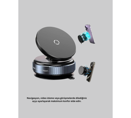 Evrensel Manyetik Araç Telefon Tutucu 360° Döner Başlık