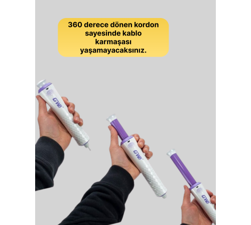 GW Taşınabilir Saç Maşası – Tourmaline Seramik, Negatif İyon Teknolojisi