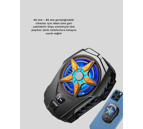 Evrensel Uyumlu Type-C Şarjlı Cep Telefonu Radyatörü