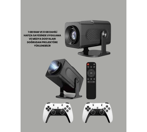 HCS350pro 1080P Full HD Taşınabilir Android Projektör