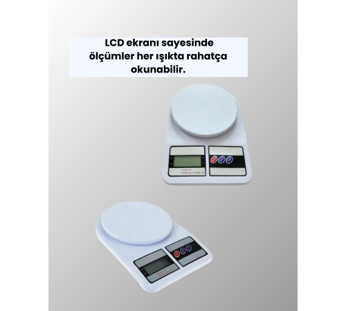 LCD Ekranlı Kompakt Dijital Terazi – Gram ve Ons Ölçüm