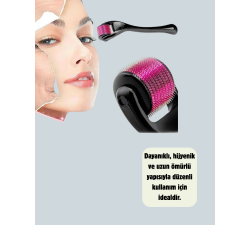 Titanyum Dermaroller 540 İğne Cilt Onarım ve Kolajen Üretim Desteği