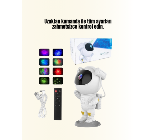 Dekoratif ve Fonksiyonel Astronot Projeksiyon Aydınlatma
