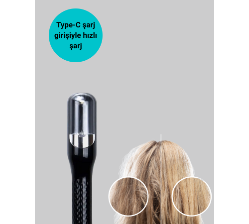 RH-6668 Kablosuz Saç Düzeltici Şarjlı Elektrikli Bakım Makinesi