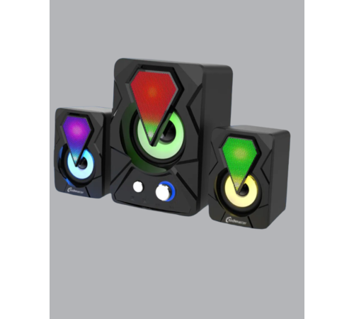 USB Bağlantılı RGB 2.1 Hoparlör Seti Derin Bas ve Renkli Işık