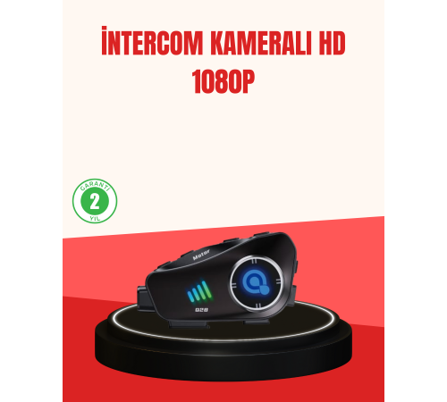 Q28 Kameralı Motosiklet Kask Kulaklık Bluetooth 5.3 Su Geçirmez 1080P HD