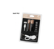 USB Type-C ile Hızlı Şarj Edilebilen AA Lityum Pil