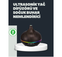 550ML Ultrasonik Hava Nemlendirici ve Aromaterapi Difüzörü