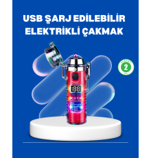 Çok Fonksiyonlu Şarjlı LED Fenerli USB Çakmak