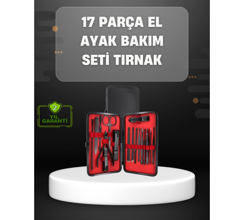 17 Parçalık Profesyonel Manikür Seti – Paslanmaz Çelik