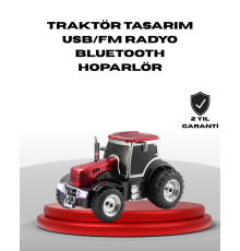 Traktör Tasarımlı Bluetooth Hoparlör USB TF AUX FM Radyo