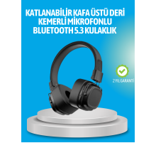 Deep Bass Destekli Kablosuz Katlanabilir Kulak Üstü Kulaklık